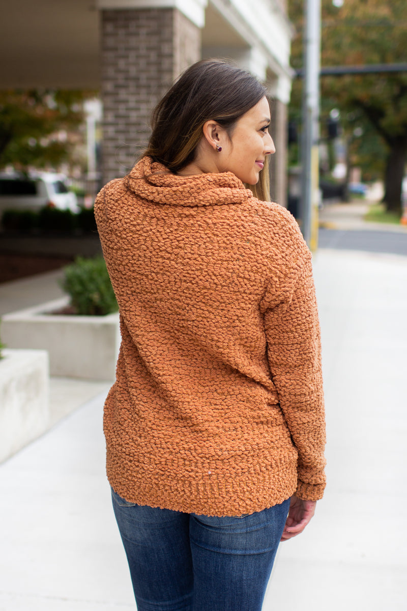 Cozy Little Thing Popcorn Sweater Clay