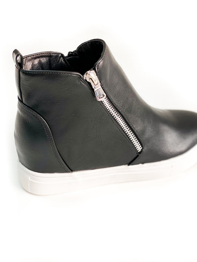 “Arden” Wedge Sneakers Black