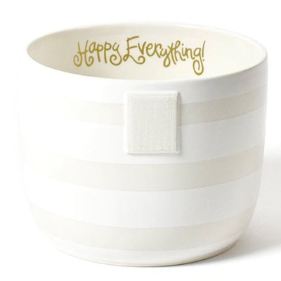White Stripe Mini Happy Everything! Bowl