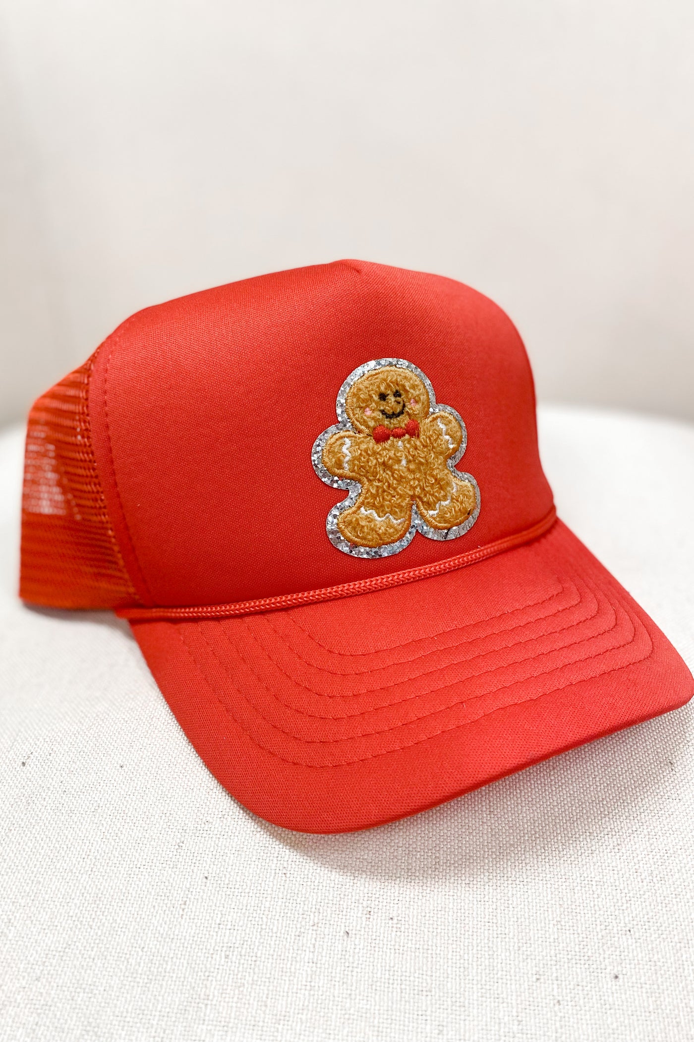 Chenille Gingerbread Patch Trucker Hat