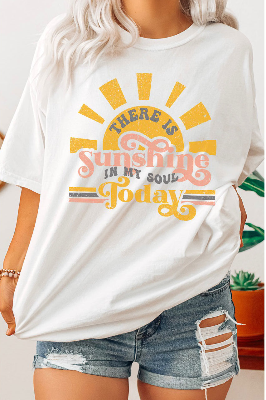 Sunshine In My Soul Oversized Graphic Tee