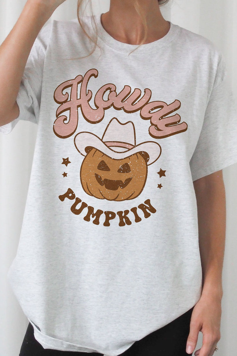 Howdy Pumpkin Oversized Graphic Tee